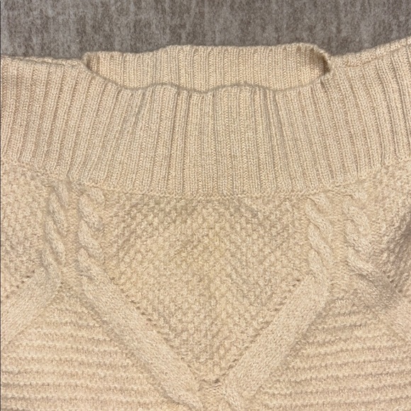 Vintage Courreges Paris Wool and Silk sweater Large 12/14 Cream made in France - Picture 2 of 5